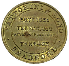 Rare Fattorini & Sons Bradford Advertising Token Early UK Telephone no #Y122