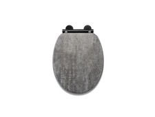 Soft Close Toilet Seat + Lid Croydex Kirkstone Flexi Fix Slate Ex Display Boxed