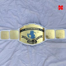white intercontinental heavyweight wrestling championship belt replica title 2mm