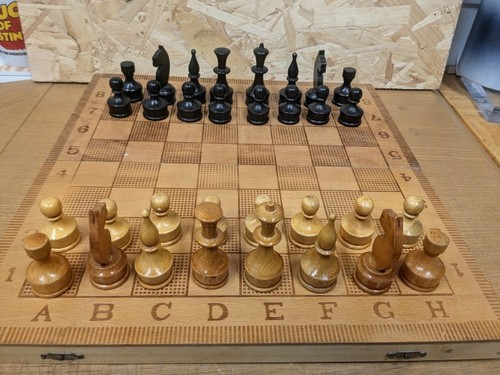 Wooden chess backgammon - chess,