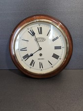 Seiko QXA143B Piano Finish Wooden Wall Clock - C7194 Mint Condition