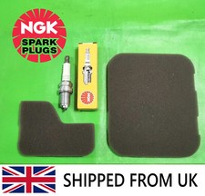Service Kit Mountfield SP164 SP185 Lawnmower NGK BKR5E Spark plug Air Filters x2