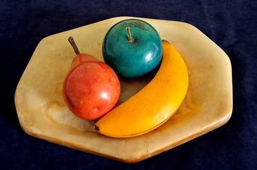 Italian alabaster fruit - alabaster,