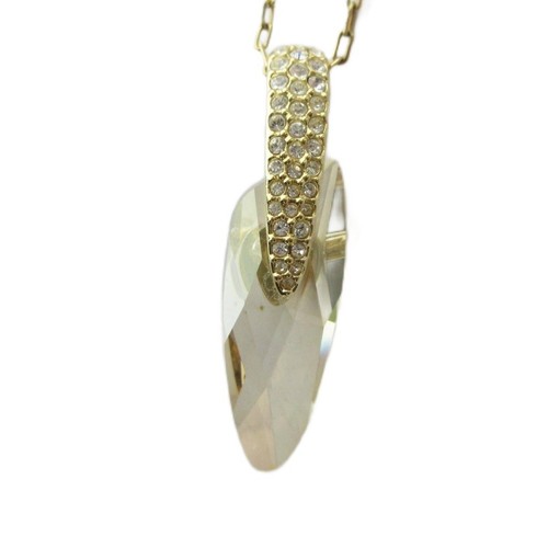 Swarovski gold crystal pendant - swarovski,