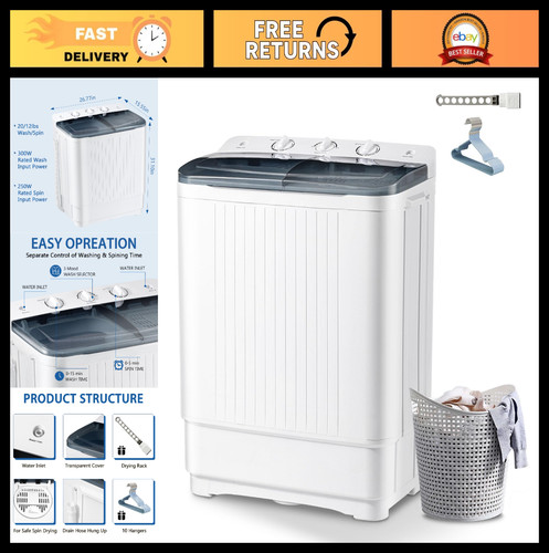 Portable mini twin tub - mini, washing