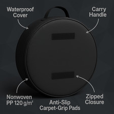 Black spare tyre cover - black,
