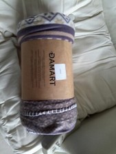 Damart beige throw or - "damart",