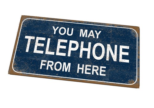 Vintage telephone sign retro - telephone,