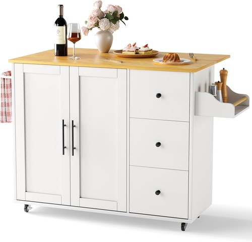 Rolling kitchen island - kitchen,