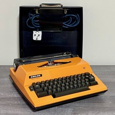 Vintage ADLER Gabriele 2000 Electric Typewriter Orange Fully Working Order Rare