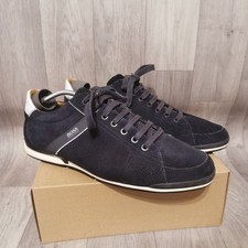Hugo Boss Saturn Low Trainers  Shoes Blue Suede Size uk 9.5 EU 44