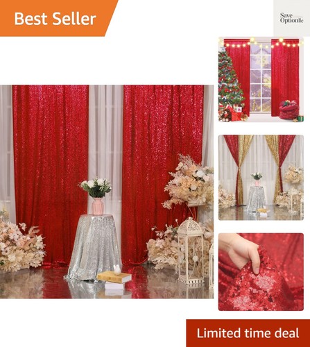 Red sequin backdrop curtain 2 - sequin, curtain,