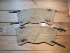 Vintage British Army 37 Pattern Canvas Gaiters Anklets Size 3 Navy Military 3