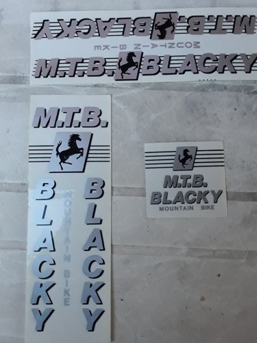 Blacky mountain bike decal - mountain,