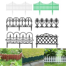 Small Plastic Picket Fencing Outdoor Garden Lawn Edge Border Path Edging Fences