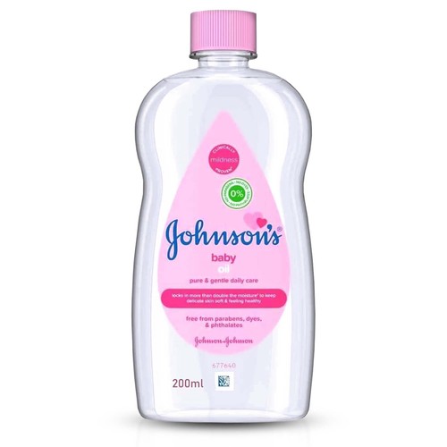 Johnsons baby oil 200ml - baby,