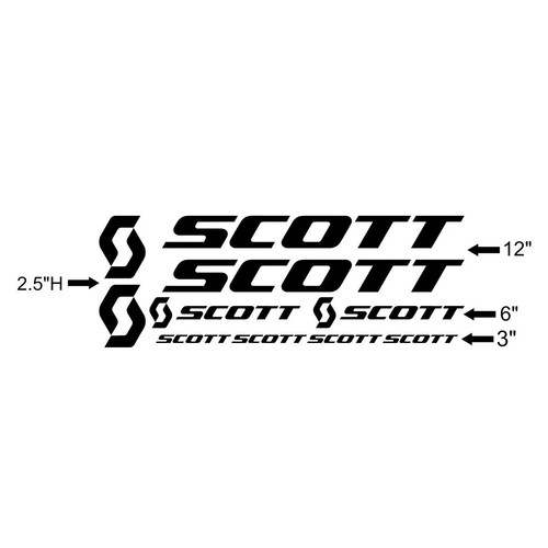 Scott bikes frame decal set - frame,
