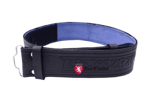 Scottish leather kilt belt for - kilt,