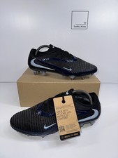 Nike Phantom 6 Low Elite SG Football Boots - Black / Blue - Size UK 8.5 - NEW