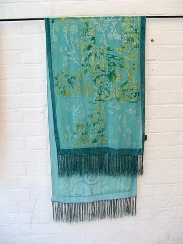 Devore burn out silk velvet