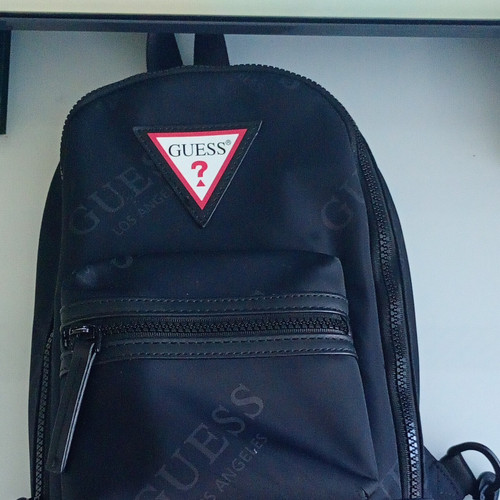 Guess black logo daypack - guess,
