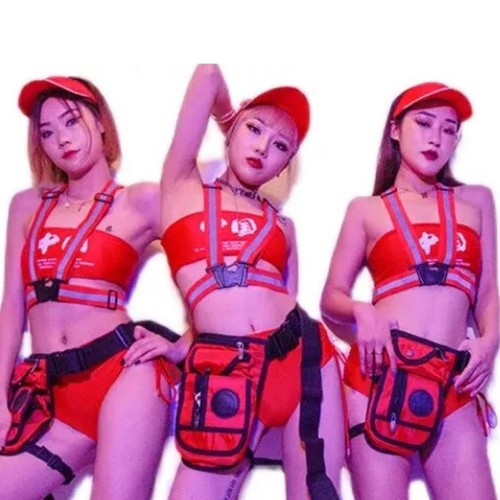 Neon body harness red festival - neon,