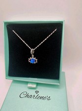 Evil Eye Horus S925 Sterling Silver Pendant Necklace 40-45 Cm Ladies Womens