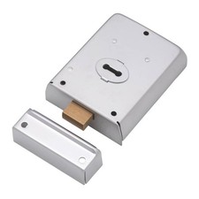 Smith & Locke Rim Deadlock Internal Satin Nickel Traditional 105mm x 81mm