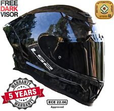 LS2 FF807 DRAGON 6K CARBON FIBRE DUAL VISOR FULL FACE MOTORCYCLE HELMET FORGED