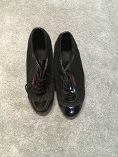 Unisex supadance patent and suede practice dance shoes size 2 (22 cms)