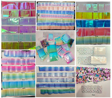 Huge Lot Nail Art Wraps/ Foils-Neons, Metallics etc