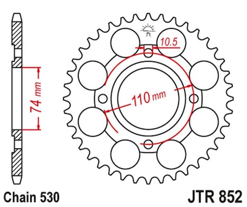 Rear sprocket 861 yamaha - rear, 41