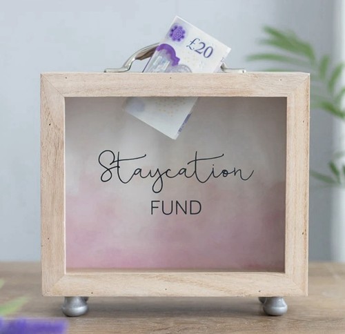 Wooden money box frame glass - wooden,