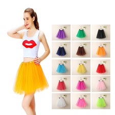 New Adults Tulle Tutu Skirt Dressup Party Costume Ballet Womens Girls Dance Wear