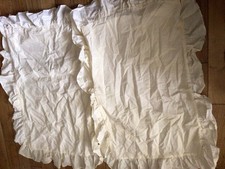 Pair Of 2 Cotton Frilly Pillowcases New
