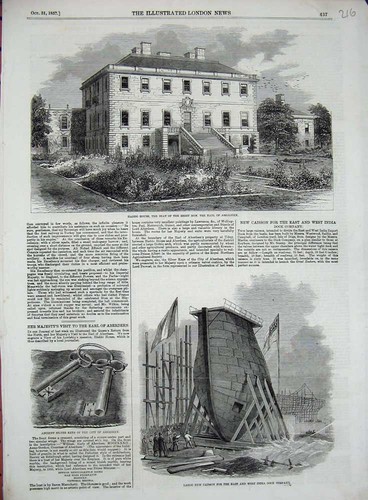 Old antique print 1857 - print,