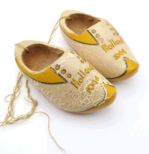 Vintage dutch wooden shoes - wooden,
