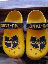 Wu Tang Clan Yellow And Black Crocs Size 2uk