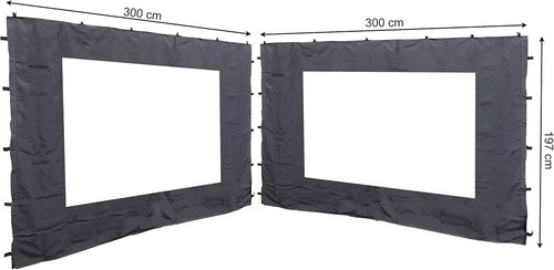 3x3m gazebo side panels with - side,