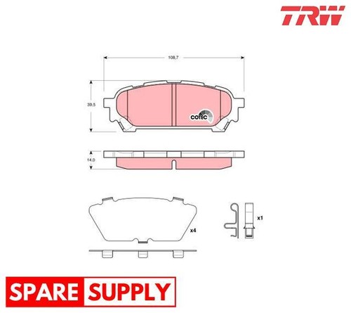 Brake pad set - brake, for