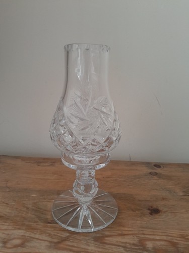 Lead crystal hurricane lamp - lead,