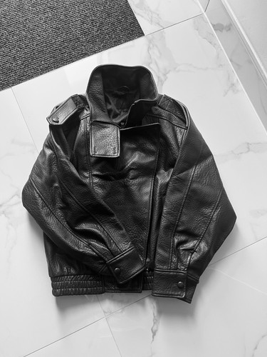 Zara viral black leather