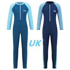 UK Kids One-piece Swimsuit Full Body Water Sports Jumpsuit Surfing Swimwear