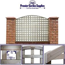 Arch Top Square Lattice Trellis Fence Panel Privacy 6ft (183cm) x 4ft (120cm)