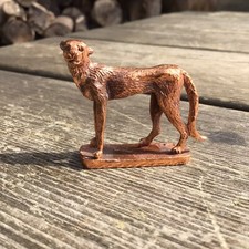 Vintage Copper Brass Metal Cheetah Wild Cat Ornament - 1.75” Tall