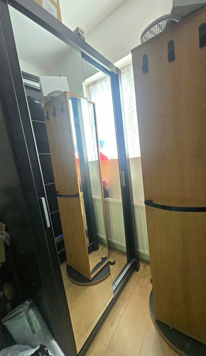 Black mirrored door sliding - black,