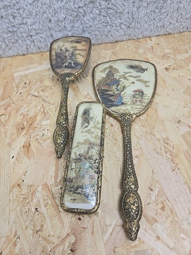Vintage vanity set brush - set,