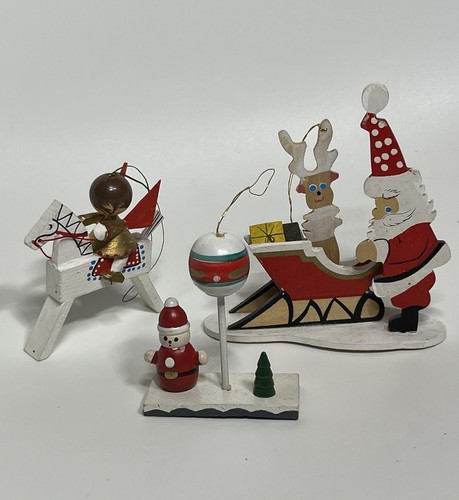 Vintage wooden christmas - wooden,
