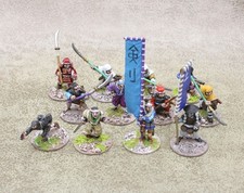 28mm metal SAMURAI INFANTRY x12 Well Painted Dixon Miniatures 33746
