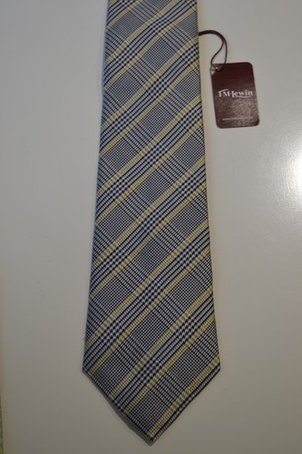 Lewin navy yellow silk - t.m,